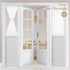 HOMEIDEAS Non-See-Through Sidelight Curtains, 2 Panels Privacy Semi Sheer Door Window Curtains, White