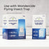Wondercide Flying Insect Trap Light Cartridge Refills, Indoor Bug Catcher for Fruit Flies, Gnats, Moths, 4 Pack