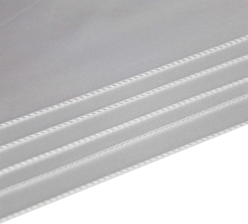 WELMATCH 5 pcs White Satin Table Runners for Wedding Banquet Party Event Decoration