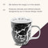 Karma Gifts 16 oz Black and White Boho Mug, Mermaid, Cute Ceramic Coffee Mug
