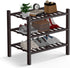 Haddockway Small 3 Tier Bamboo Shoe Rack Storage Organizer, Multifunctional Free Standing