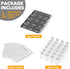 24 378 4 11.25" 17.5" SpaceAid Spice Drawer Organizer with Spice Jars, White Minimalist Spice Labels, Tier Seasoning