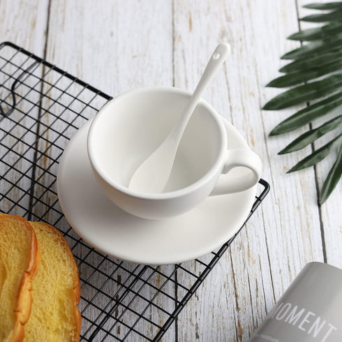 Porcelain Egg Spoons Set of 8, Ceramic Teaspoons for Tea Coffee Desserts Salt Sugar Spoon