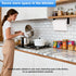 Counter Paper Towel Holder Under Cabinet, Black, Adhesive & Wall Mount, Under Paper Towel Rack for Kitchen