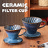 Ceramic Coffee Dripper Filter, 60 Angle Tapered Hand Brew Coffee Cup, Reusable Porcelain Pour Over Set for Home