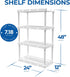 Gracious Living 4 Shelf Knect-A-Shelf Solid Light Duty Storage Unit - 12 x 24 x 48 Organizer for Home, Garage, Basement