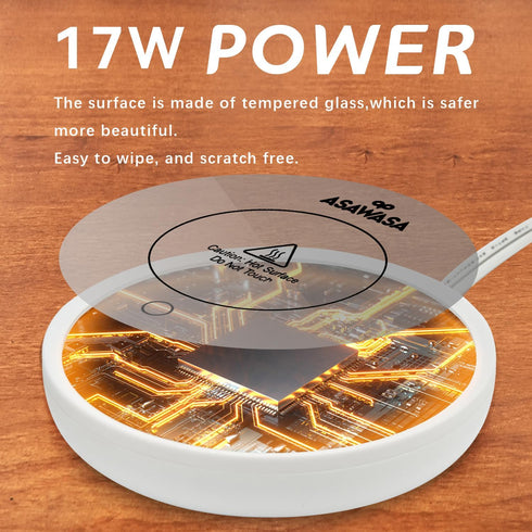 2PCS ASAWASA Smart Candle Warmer for Large Jar, Coffee Mug Warmers, with Gravity Switch Auto Shut-On/Off, Safely