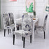 HZDHCLH Chair Covers for Dining Room, Set of 4 Stretch Spandex Grey Parsons Chair Slipcover