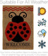Welcome Ladybug Burlap Garden Flag - Double-Sided 12.5 x 18 Yard Decorations for Springtime Insect Wildlife