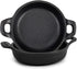 Mini Cast Iron Skillets Set - 2 Pack Black 5 x 5 x 1.3 Inch Cast Iron Pan Ramekin Casserole Dish Oven Safe Cookware