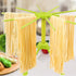 iPstyle Kitchen Pasta Drying Rack, Folding Noodle Stand with 10 Bar Handles, Green