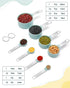 Measuring Cups and Spoons Set of 8 Pieces, nesting measuring cups for Measuring Dry or Liquid Ingredients, Stainless Steel Handle, Kitchen Gadgets for Cooking & Baking by JIEJIE