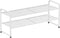 SUFAUY 2-Tier 33" Wide Shoe Rack, Closet Metal Wire, Stackable, White