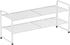 SUFAUY 2-Tier 33" Wide Shoe Rack, Closet Metal Wire, Stackable, White