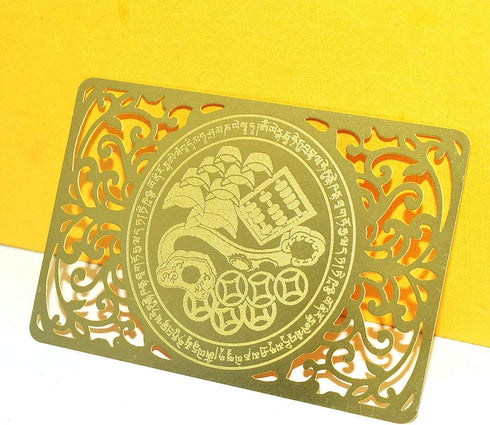 Feng Shui Wealth-Bringing Mongoose Gold Talisman Card W4124