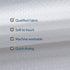 N&Y HOME Hotel Fabric Shower Curtain, Cloth Textured White Shower Curtain with Bottom Magnets, 72 x 72 inches