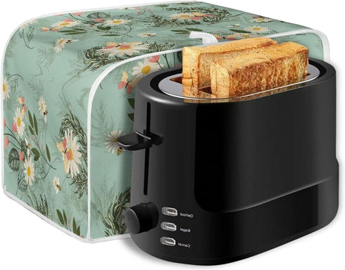 Toaster Dust Cover for 2 Slice, Stain Resistant Kitchen Appliance Cover with Top Handle