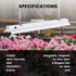 2 iPower Feet LED Grow Light Stand Natural White Full Spectrum for Indoor Plant Starting Seeds and Propagating