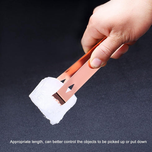 Ice Tongs for Sugar Cubes, Stainless Steel Serving Tongs for Appetizers, Kitchen Tongs for Tea Party (Copper Plating)