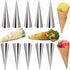10 Pack Large Cream Horn Forms, 5-inch Non-stick Cream Horns Pastry Mould for Baking Croissants and Desserts