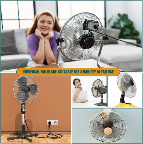 16 Inch Plastic Fan Blades - Universal Replacement for Household Standing Fan Accessories