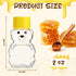 48 2 oz Patelai Pcs Plastic Honey Bear Bottle Clear Empty Honey Containers Bulk Reusable Mini Cup Jars with Lids Juice