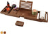 XcE Bathtub Caddy Tray, Expandable to 105cm, with Bamboo Book Stand and Soap Tray, Brown