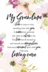 DEXSA My Grandma Wood Plaque with Inspiring Quotes, 6"x9", Elegant Vertical Frame, Christian Family Decor
