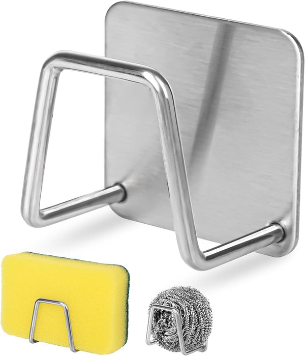 Jerphen 2 Pack Sponge Holder for Kitchen SinkStrong Adhesive SUS304 Stainless Steel Sink
