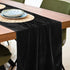 48 Inches MANSPHIL Black Velvet Table Runner for Valentine's Day Casino Theme Party Gothic Wedding Decorations - Short