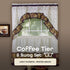 Achim Home Furnishings CFTS36BW12 Coffee Tier and Swag Window Treatment Set, 57" x 36", Brown