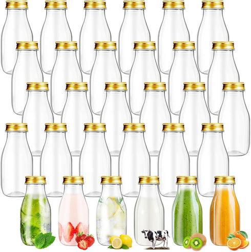 Roshtia 30 Pack 4oz 120ml Plastic Mini Milk Bottles Bulk Juice Shot