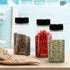RoyalHouse 12 Pack 9.5 Oz Plastic Spice Jars with Black Cap, Clear BPA Free Containers for Storing Spices