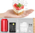 50 Pack 5 oz TOFLEN Heart Shaped Dessert Cups with Lids and Spoons, Mini Plastic Shooter Cups for Parfait, Pudding