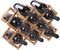 PENGKE Wine Rack Countertop, 10 Bottles Stackable Wood Wine Storage Racks, Free Standing Wine Bottle Stand Holder