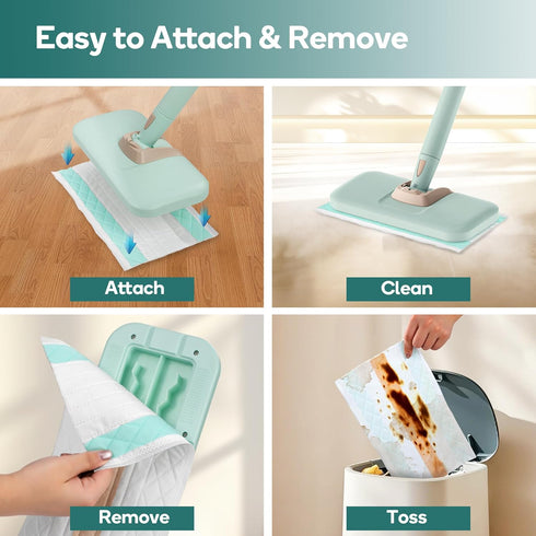 48 NB602N Newbealer PCS Disposable Mop Pads for Steam Mop, Floor Cleaning Pads, Mopping Cloth Refills for Multi-Surface