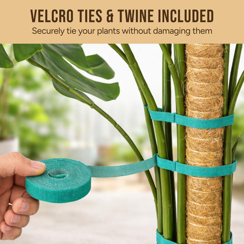 Craft911 2 Pack 28 Moss Pole Monstera Plant Support Bendable Moss Pole Monstera Plant Support, Plant Stakes for Indoor