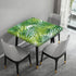 RenteriaDecor Summer 42"x42" Square Palm Leaves Fitted Tablecloths, Watercolor Tropical Plant Leaf Print Elastic Edged