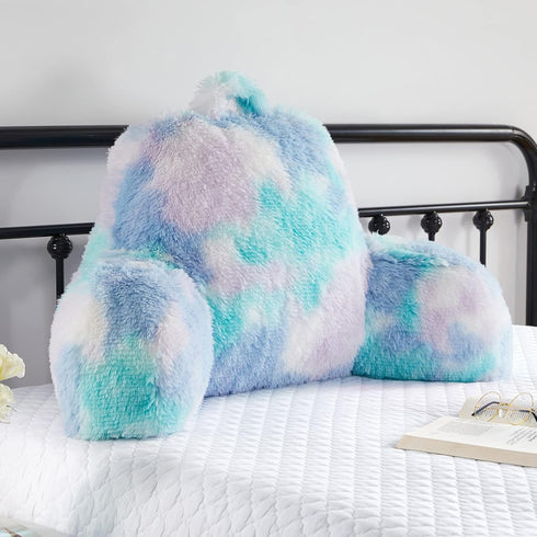 Hobed Life Cozy Fur Backrest Pillow with Arms, 30x17x17 Inch, Premium Filling, Great Back