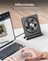 Koonie USB Fan, Strong Wind, Ultra Quiet Small Desk Fan, 220° Tilt, 3 Speeds, Black