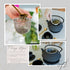 11PC Set 26Oz 4 (2Oz 4 Large Japanese Tea "Gashu Black" Cast Iron Tea Pot with Tea Cups each), Saucers, Loose Leaf Tea