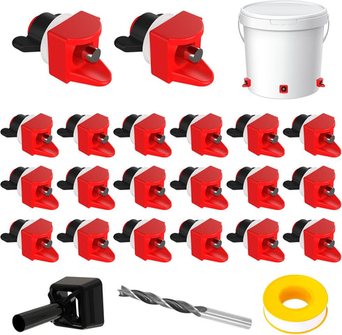 Horizontal Chicken Water Nipples Automatic Poultry Waterer Nipples Kit Drinker with Drill