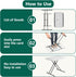 30 Inch Folding Table - Small Desk Adjustable Height TV Tray for Laptop, Couch, Camping - Heavy Duty Utility Foldable