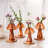 Set 4, NiHome Mushroom Glass Planter with Wooden Base of Cute Indoor Greenery Plant Propagation Stations,High