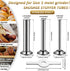 Mudder 4 Pieces Sausage Stuffer Kit, Stainless Steel Grinder Tubes with Sausage Stuffer Ring for Size 5 Meat Grinder