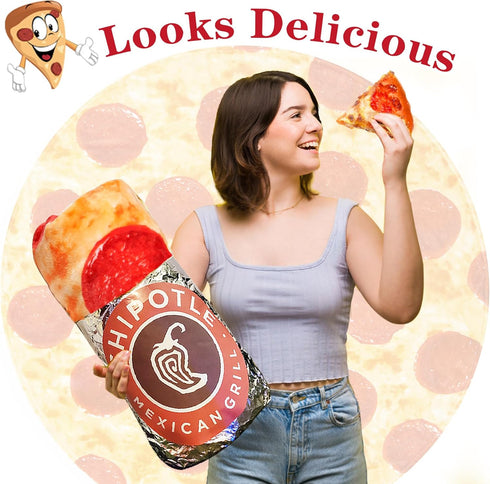 80 Inches 285 Jorbest Pizza Blanket Adult Size Birthday Gifts for Women Men Mom Teen Boys Girls, Novelty Pizza Throw