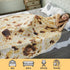 SeaRoomy Burritos Tortilla Throw Blanket, Novelty Tortilla Round Blanket for Adults and Kids