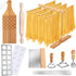Baderke 9 Pcs Pasta Making Tool Set Include 1 Bamboo Drying Rack