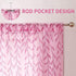 BROSHAN Pink Sheer Curtains Set, 2 Panels 78 inches Long, Pretty Printed Drapes for Girls Bedroom & Nursery
