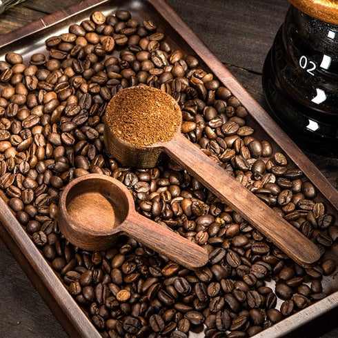 Coffee Spoons, Wooden Tablespoon Scoop, Measuring Spoon for Ground Beans or Tea, Kitchen Tools Utensils, 1 Wooden Tea